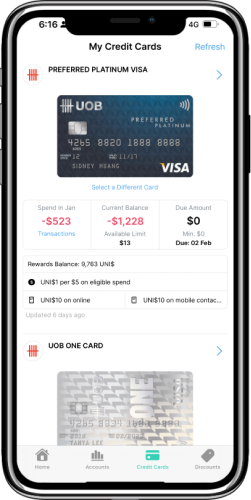 view all credit cards in one page - Dobin